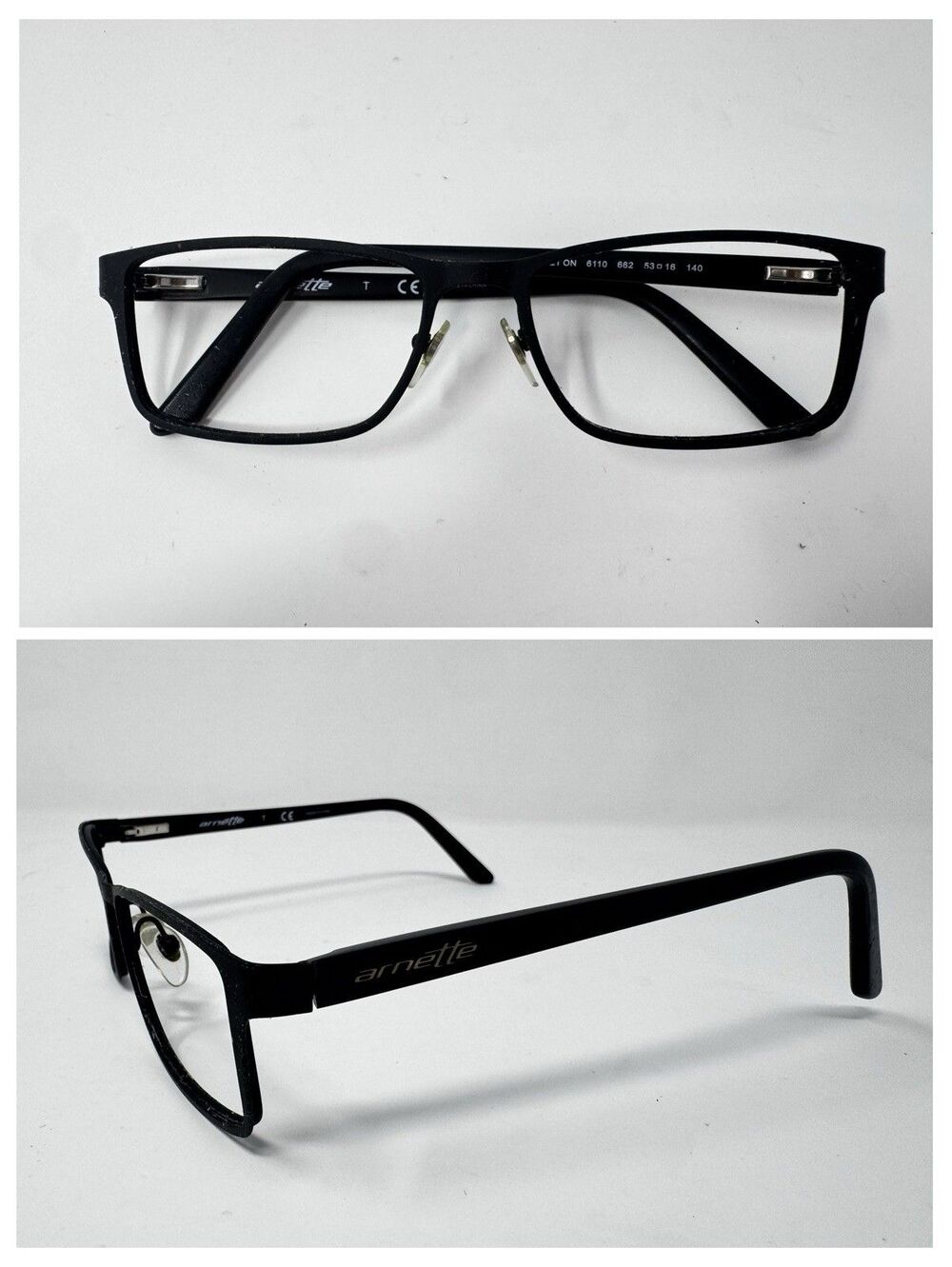 Arnette Set On 6110 662 Black Eyeglass Frames 53-16-140 Authentic